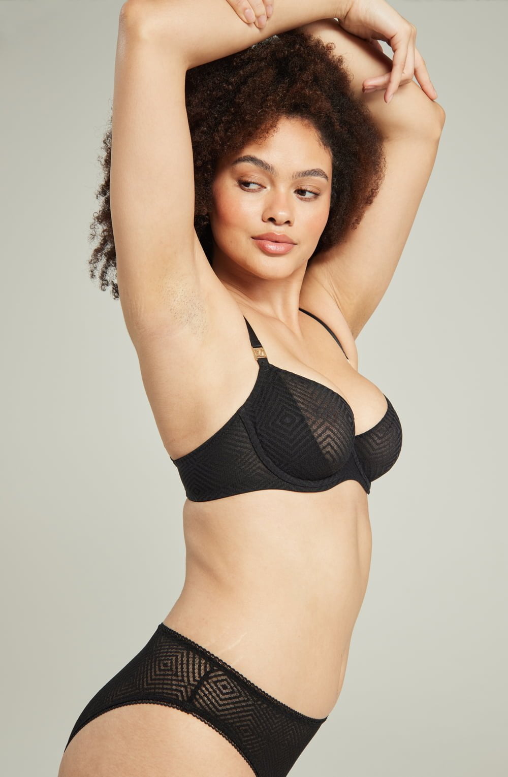 Nudea The Sheer Deco Lift Balcony Bra Black Up To Gg Cup 3 nudea the sheer deco lift balcony bra black up to gg cup - image 3