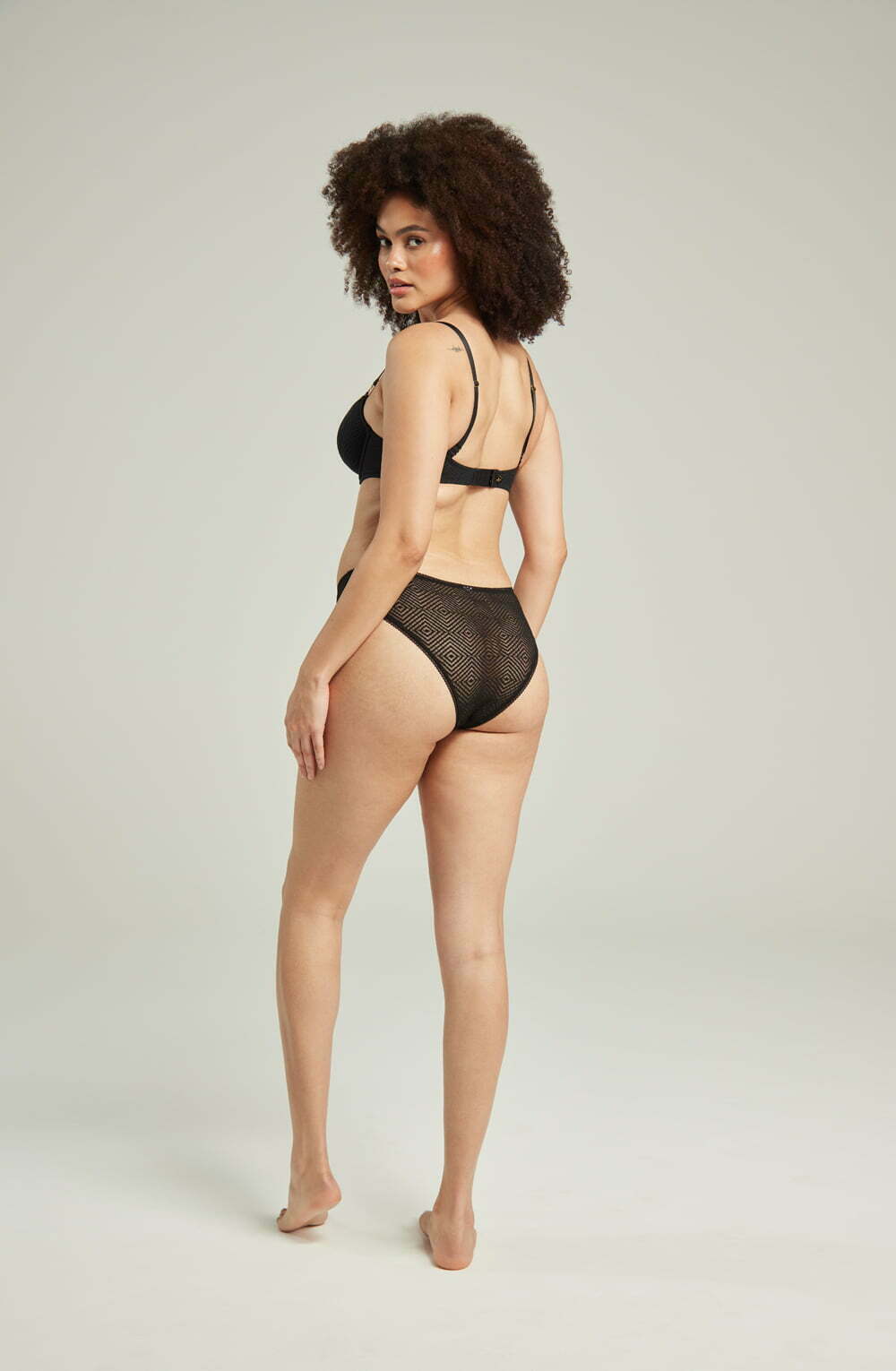 Nudea The Sheer Deco High Leg Brief Black 3 nudea the sheer deco high leg brief black - image 3