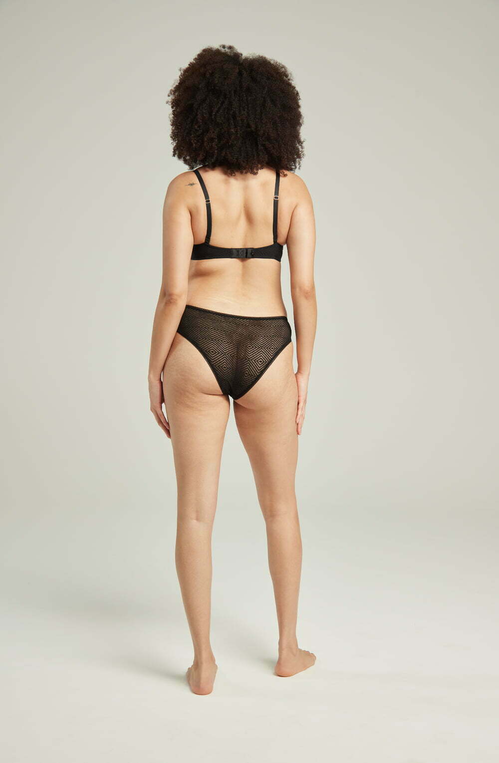 Nudea The Sheer Deco High Leg Brief Black 2 nudea the sheer deco high leg brief black - image 2