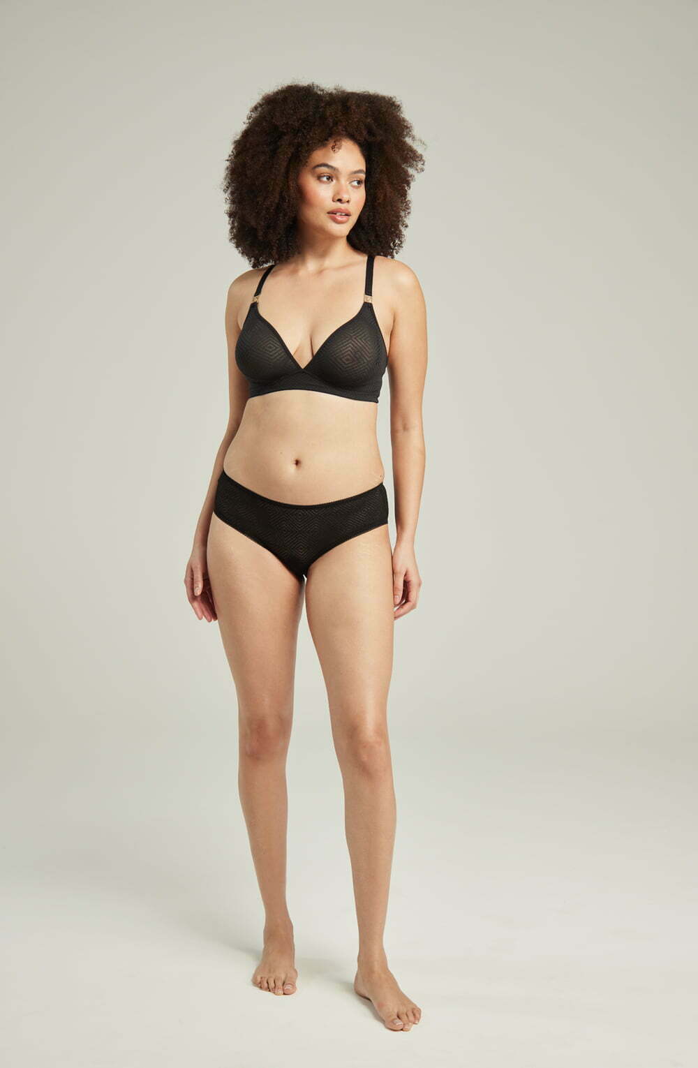 Nudea The Sheer Deco Hipster Brief Black 5 nudea the sheer deco hipster brief black - image 5