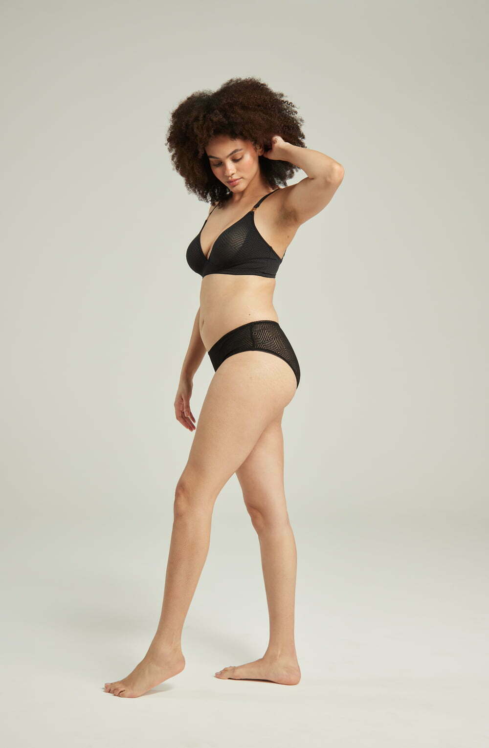 Nudea The Sheer Deco Hipster Brief Black 4 nudea the sheer deco hipster brief black - image 4