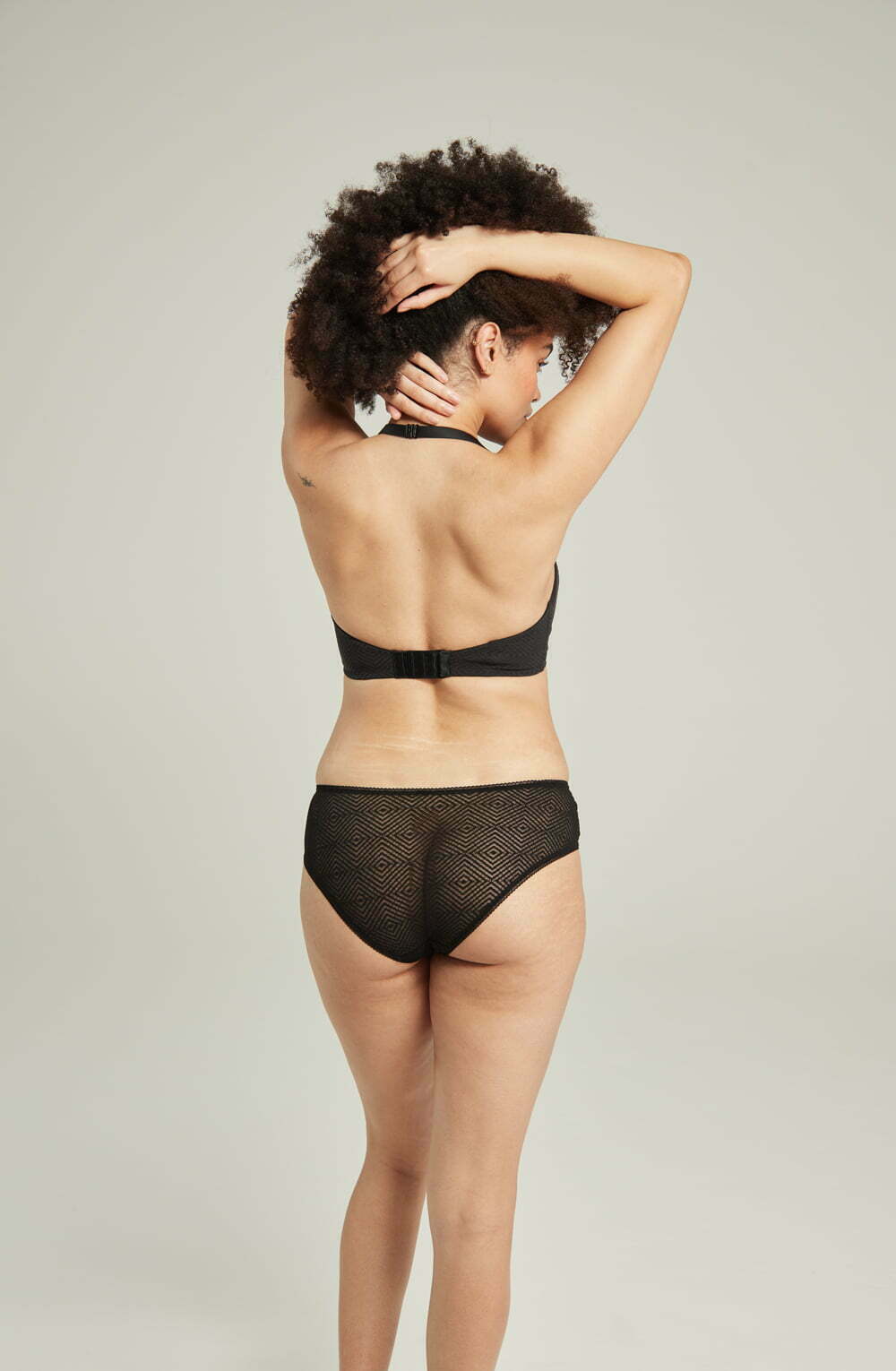 Nudea The Sheer Deco Hipster Brief Black 2 nudea the sheer deco hipster brief black - image 2