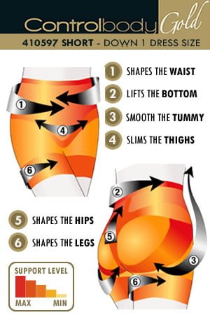 Control Body 410597 Shaping Shorts Nero 3 control body 410597 shaping shorts nero - image 3