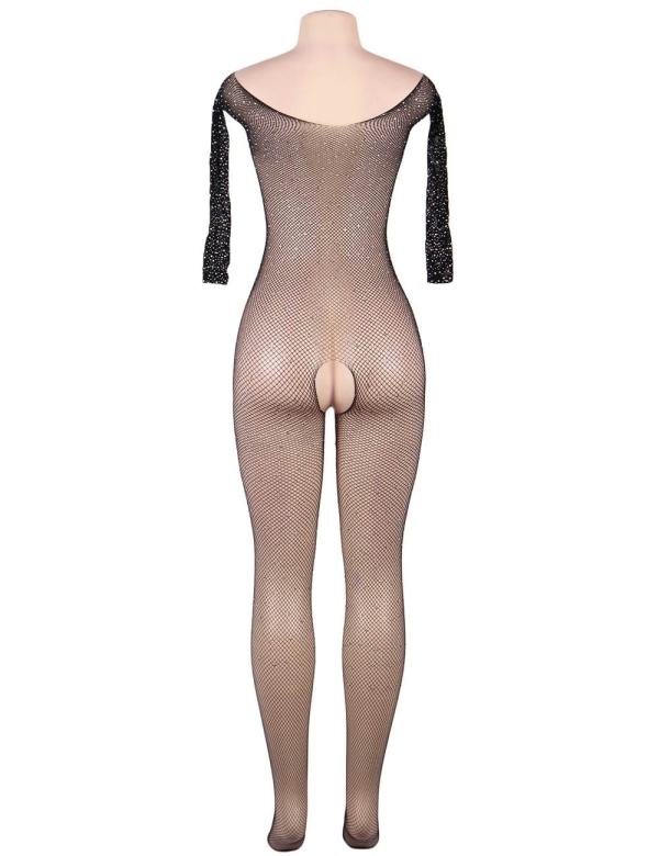 yesx yx864 fishnet sparkly bodystocking - image 8