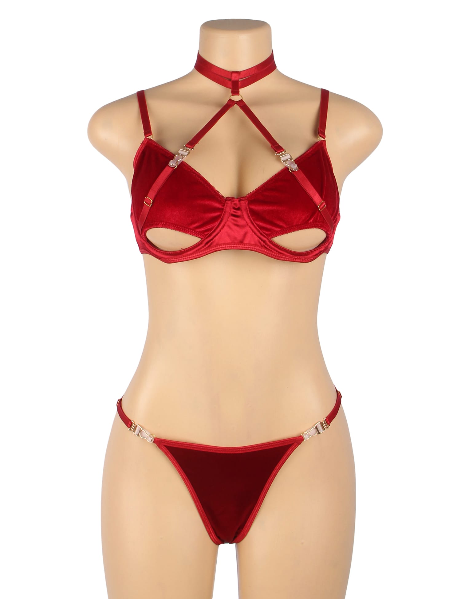 Yesx Yx872 Hollow Cut Halter Bra Set 10 yesx yx872 hollow cut halter bra set - image 10