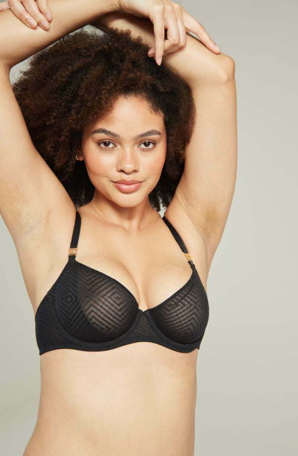 Nudea The Sheer Deco Lift Balcony Bra Black Up To Gg Cup 2 nudea the sheer deco lift balcony bra black up to gg cup - image 2