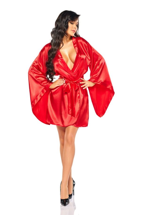 beauty night samira peignoir red - image 3