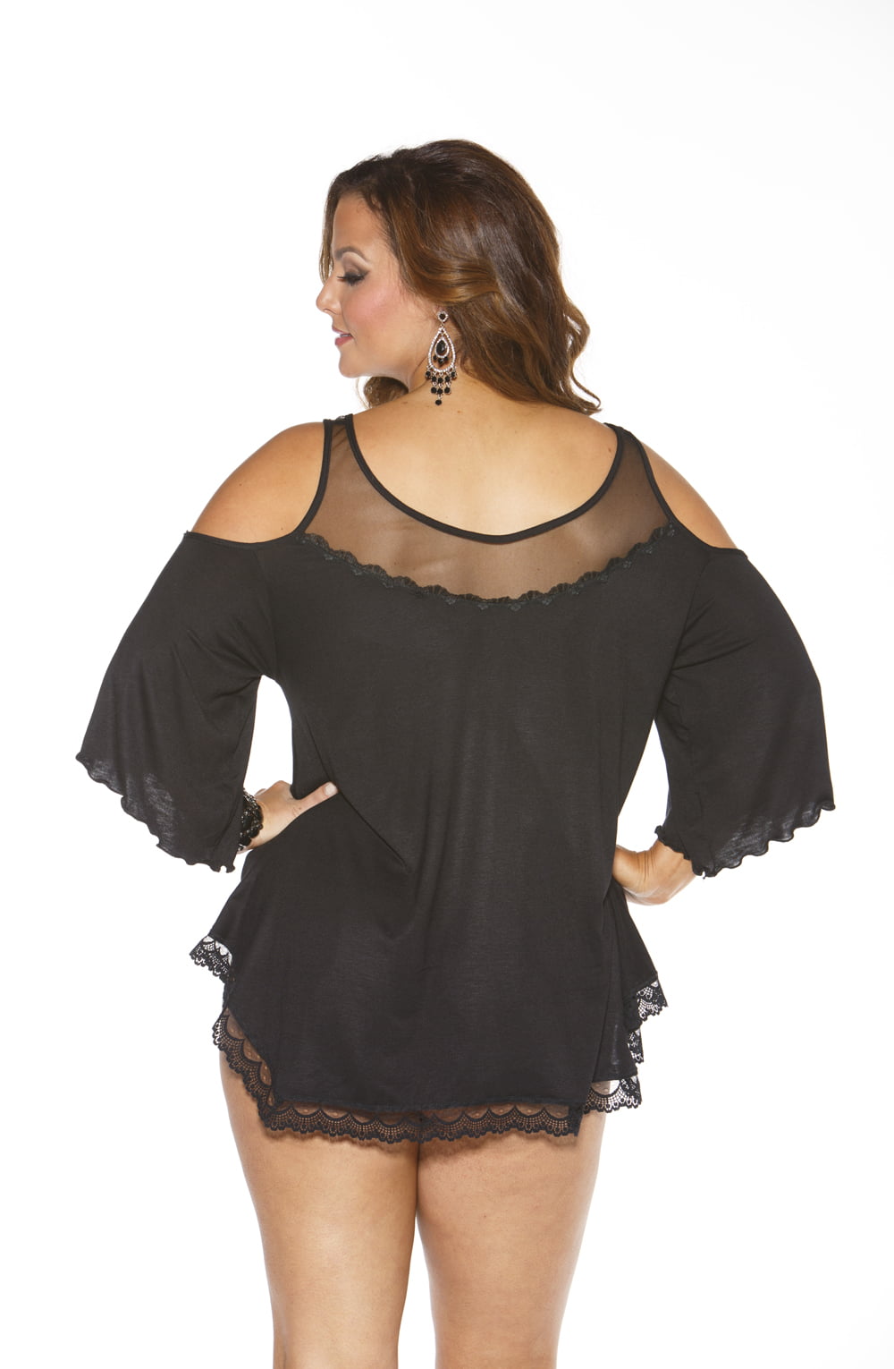 shirley of hollywood x3257 sleepshirt black - image 2