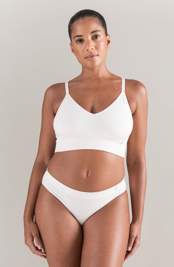 Nudea The Tencel™ Seamless Bralette White Sand 2 nudea the tencel™ seamless bralette white sand - image 2