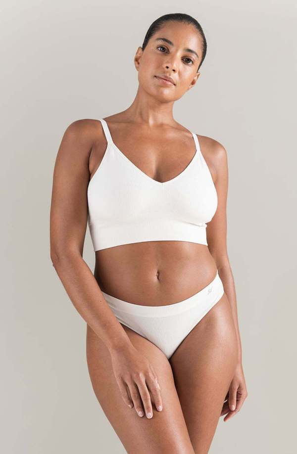 nudea the tencel™ seamless bralette white sand
