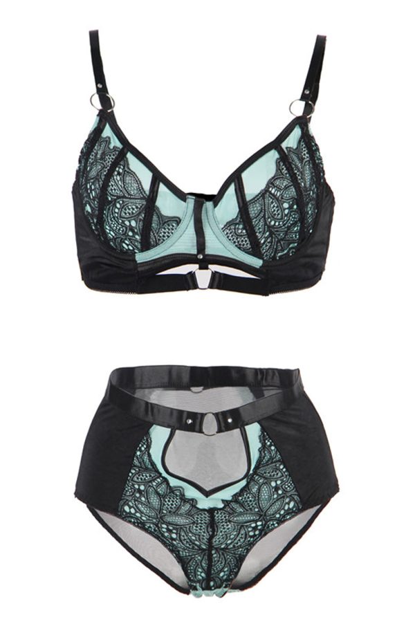 yesx yx830 blue bra set - image 2