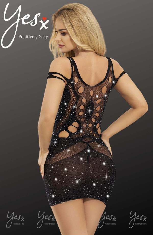 yesx yx853 sparkly black dress - image 4