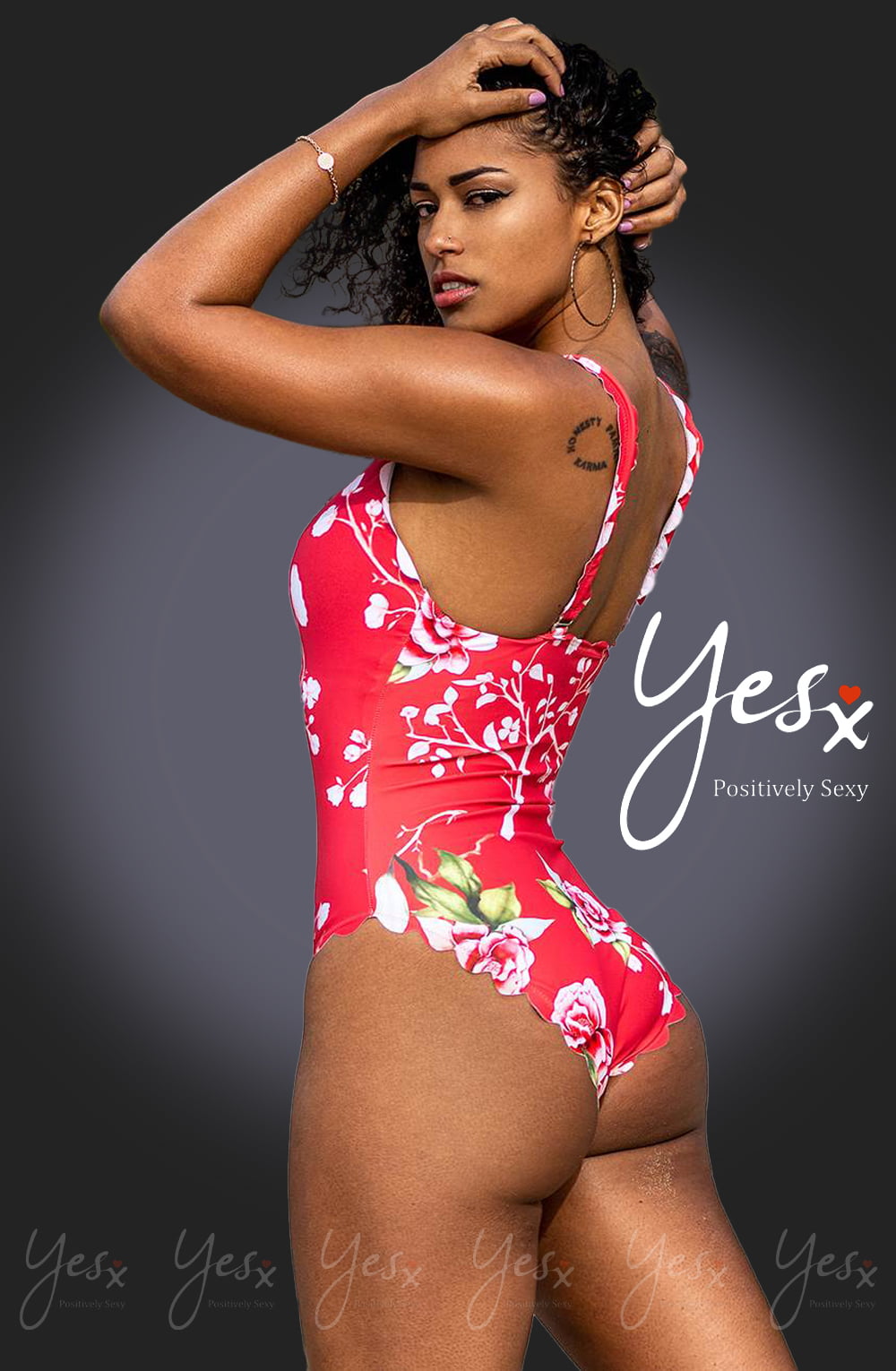 yesx yx978 one piece swimsuit pink - image 4