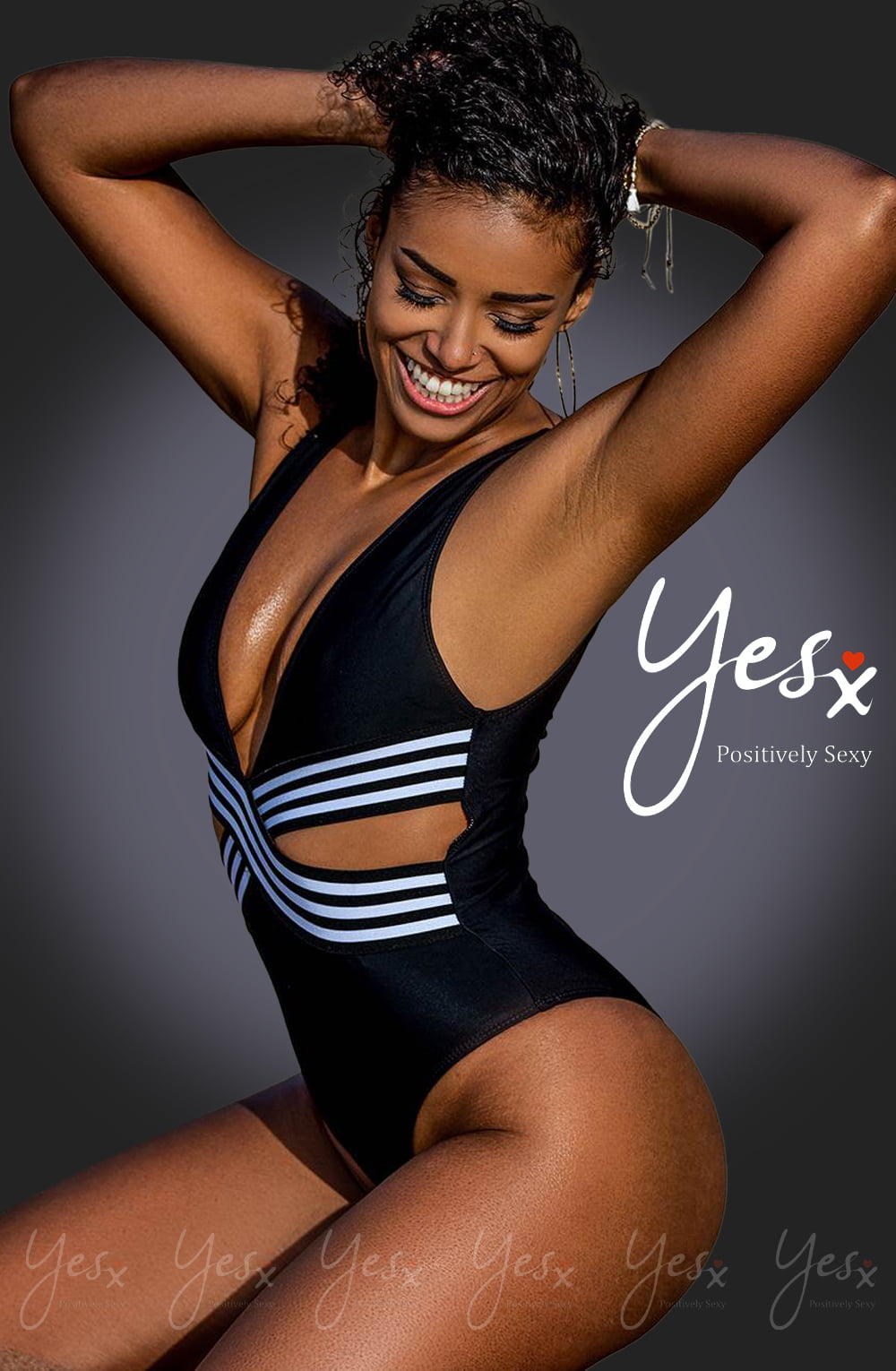 yesx yx980 one piece swimsuit black - image 9