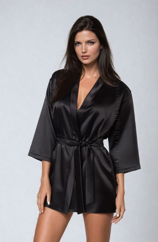 irall aria dressing gown black - image 2