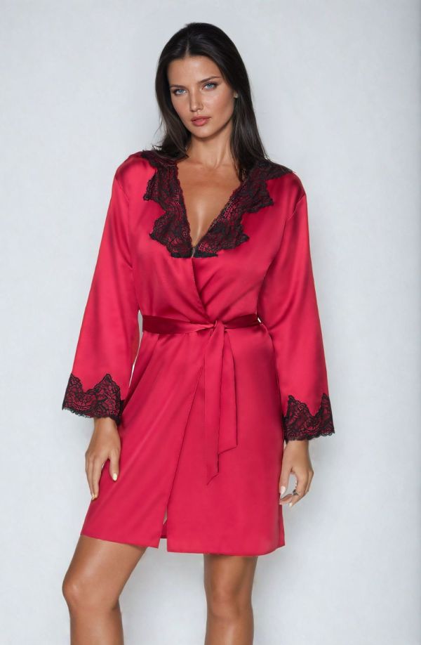 Irall Juniper Burgundy Dressing Gown 4 irall juniper burgundy dressing gown - image 4
