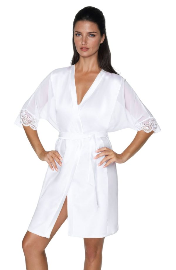 Irall Sharon Dressing Gown White 1 irall sharon dressing gown white
