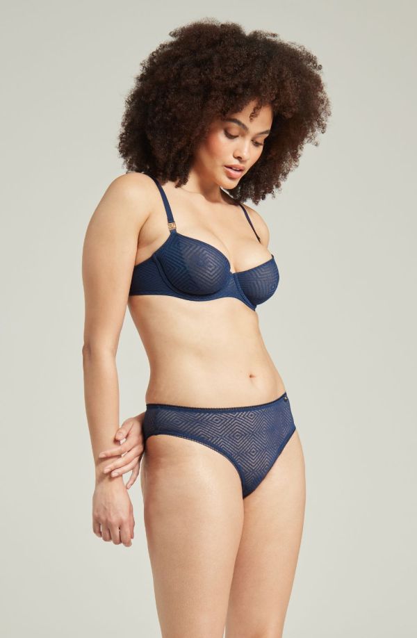 Nudea The Sheer Deco Lift Balcony Bra Navy Up To Gg Cup 1 nudea the sheer deco lift balcony bra navy up to gg cup
