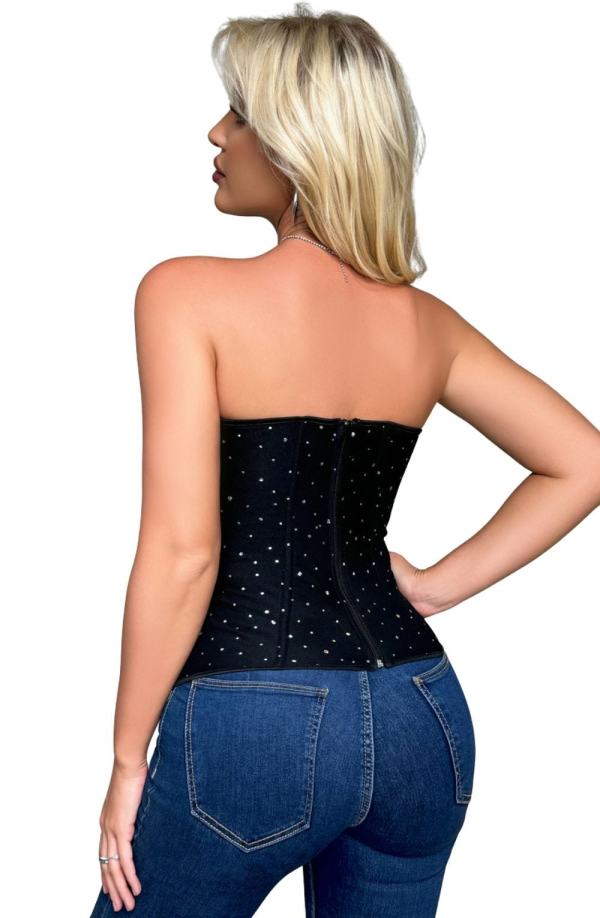 yesx yx895 sequin corset black - image 3