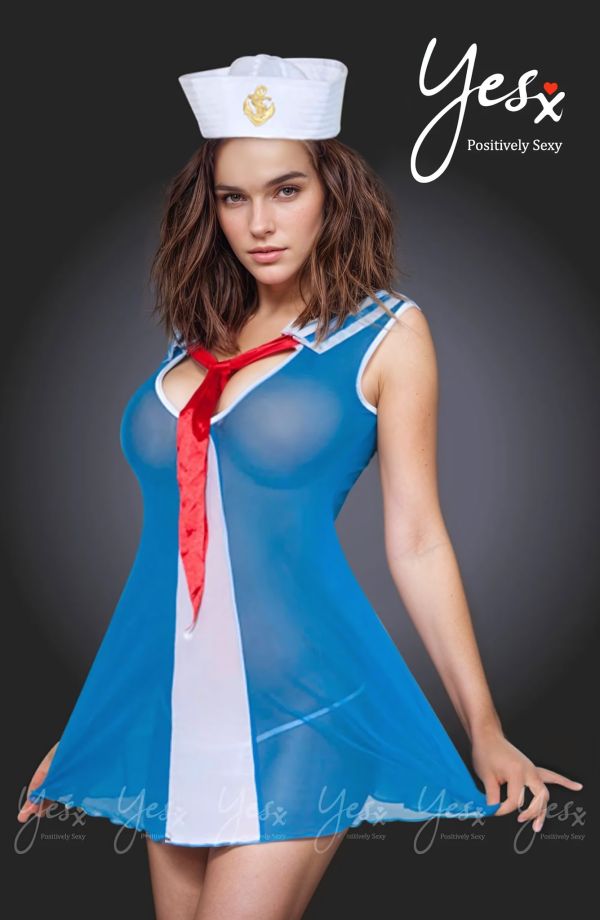 yesx yx119 sailor dress blue/red