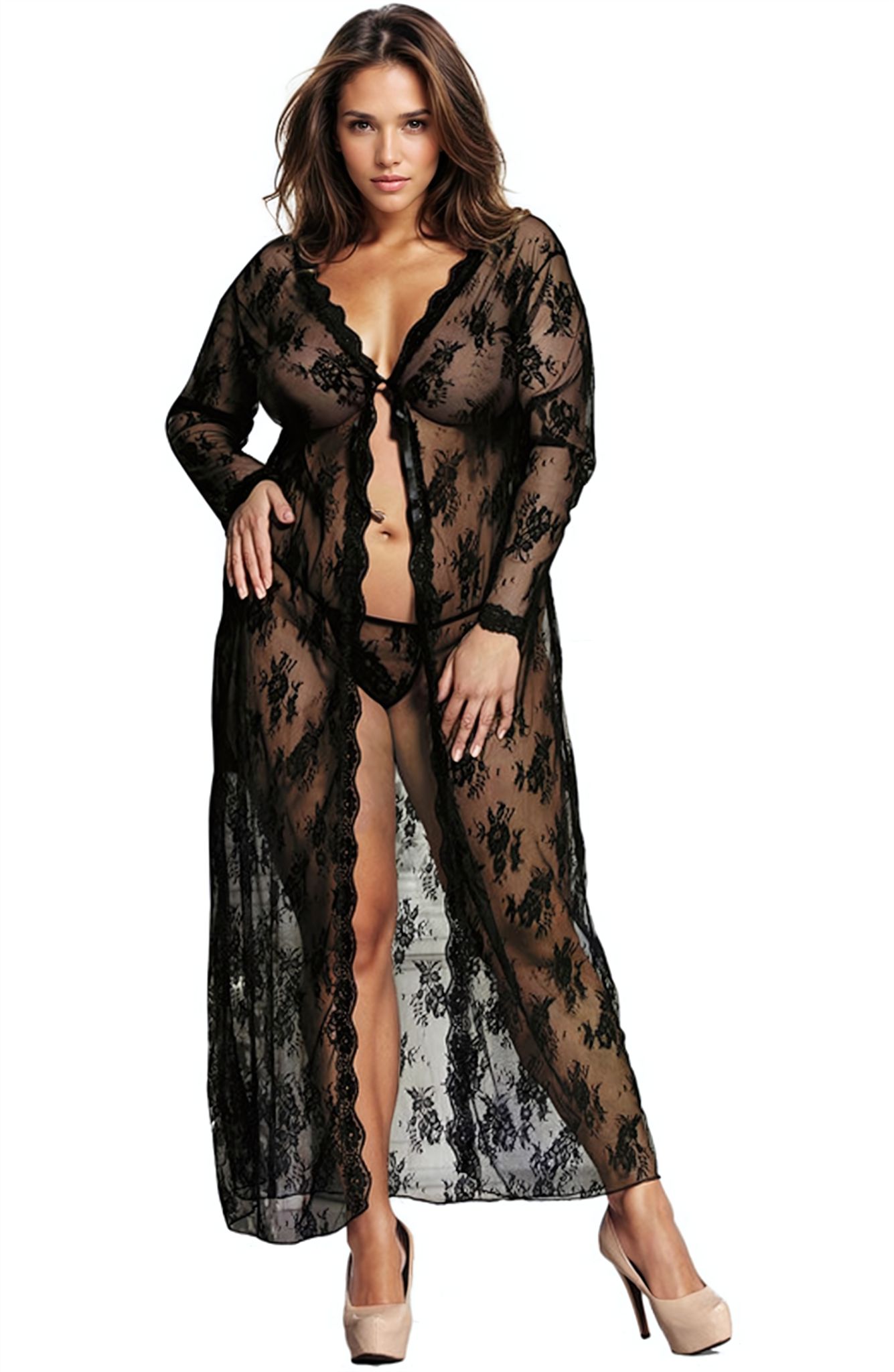 yesx yx824q long black gown