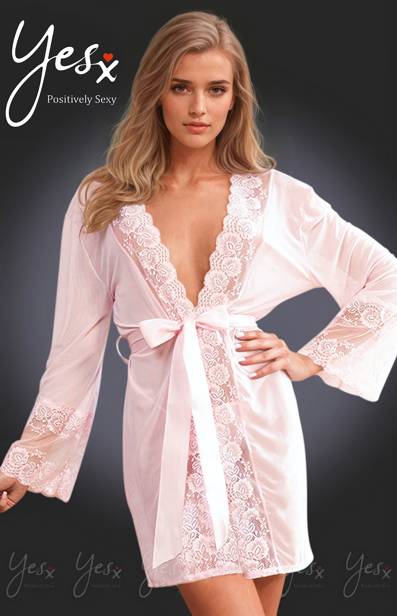 Yesx Yx990 Dressing Gown Pink 1 yesx yx990 dressing gown pink