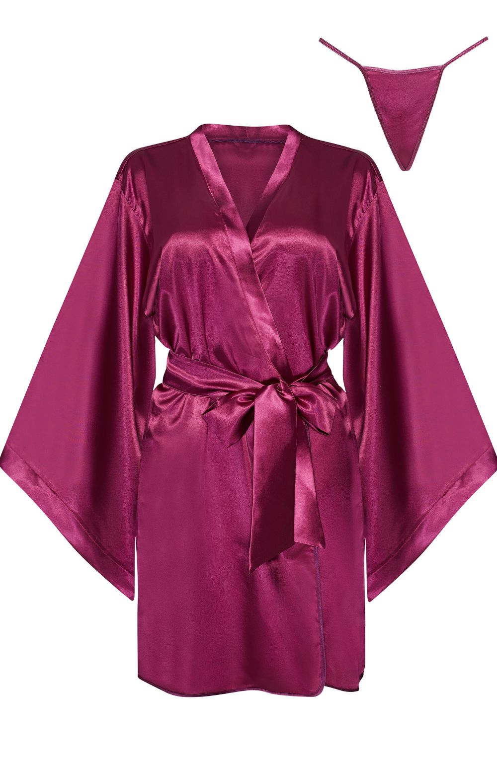 Beauty Night Samira Peignoir Burgundy 10 beauty night samira peignoir burgundy - image 10