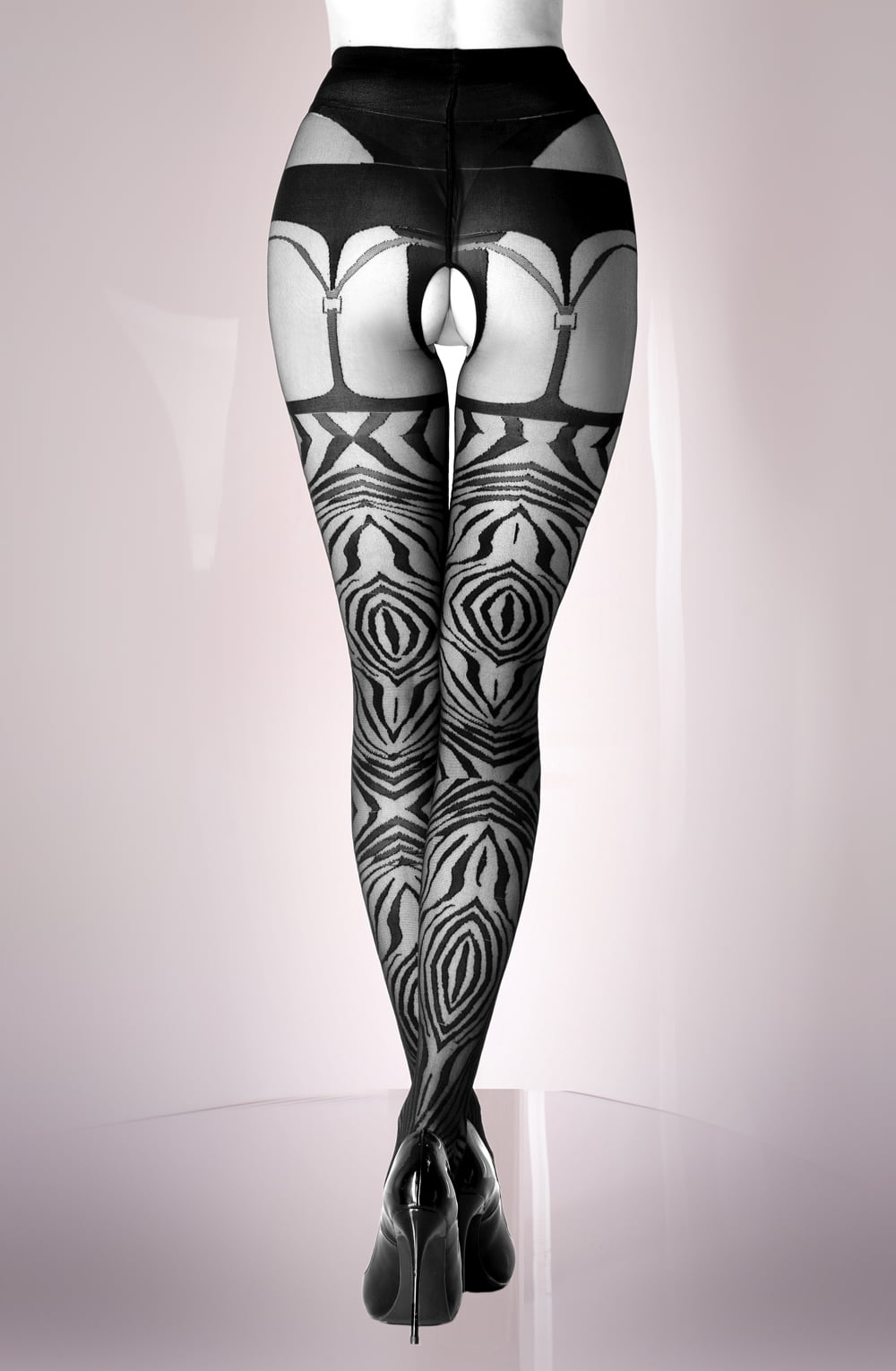 Black Secret Bs122 Crotchless Tights 8 black secret bs122 crotchless tights - image 8