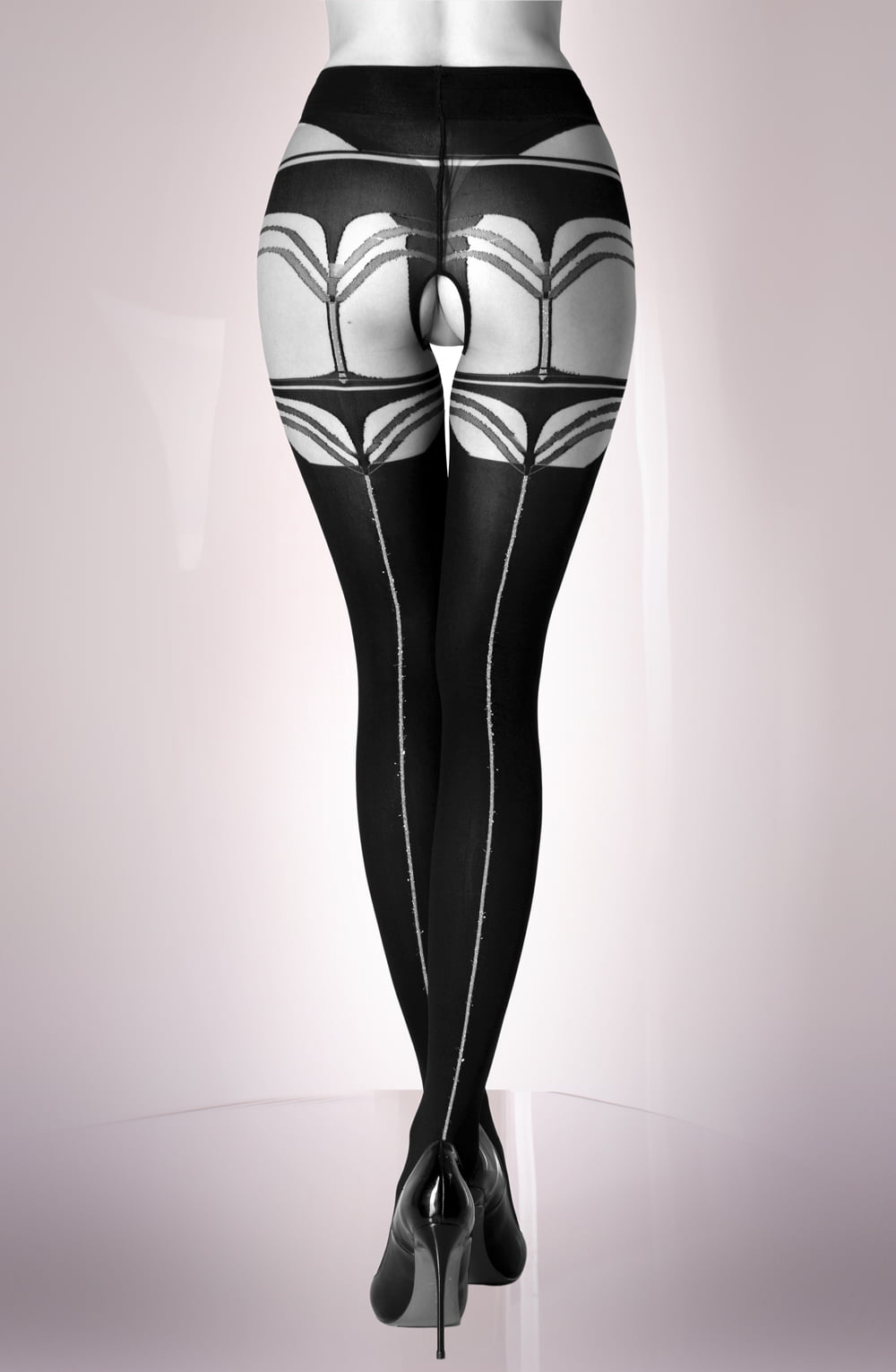Black Secret Bs131 Crotchless Tights 7 black secret bs131 crotchless tights - image 7