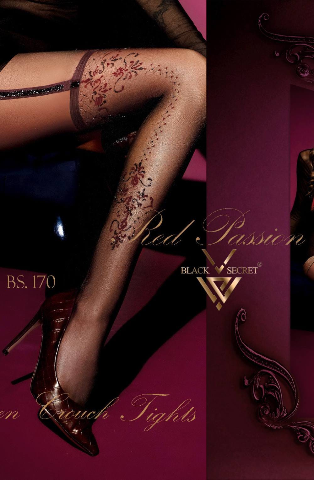 Black Secret Bs170 Open Crotch Tights Black 2 black secret bs170 open crotch tights black - image 2