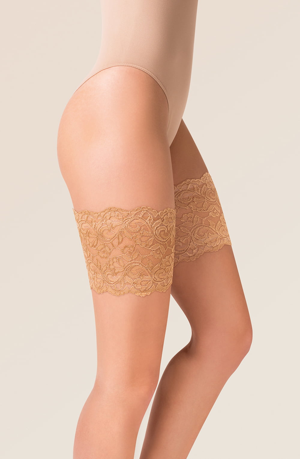 Gabriella Lace Thigh Band 509 Beige 1 gabriella lace thigh band 509 beige
