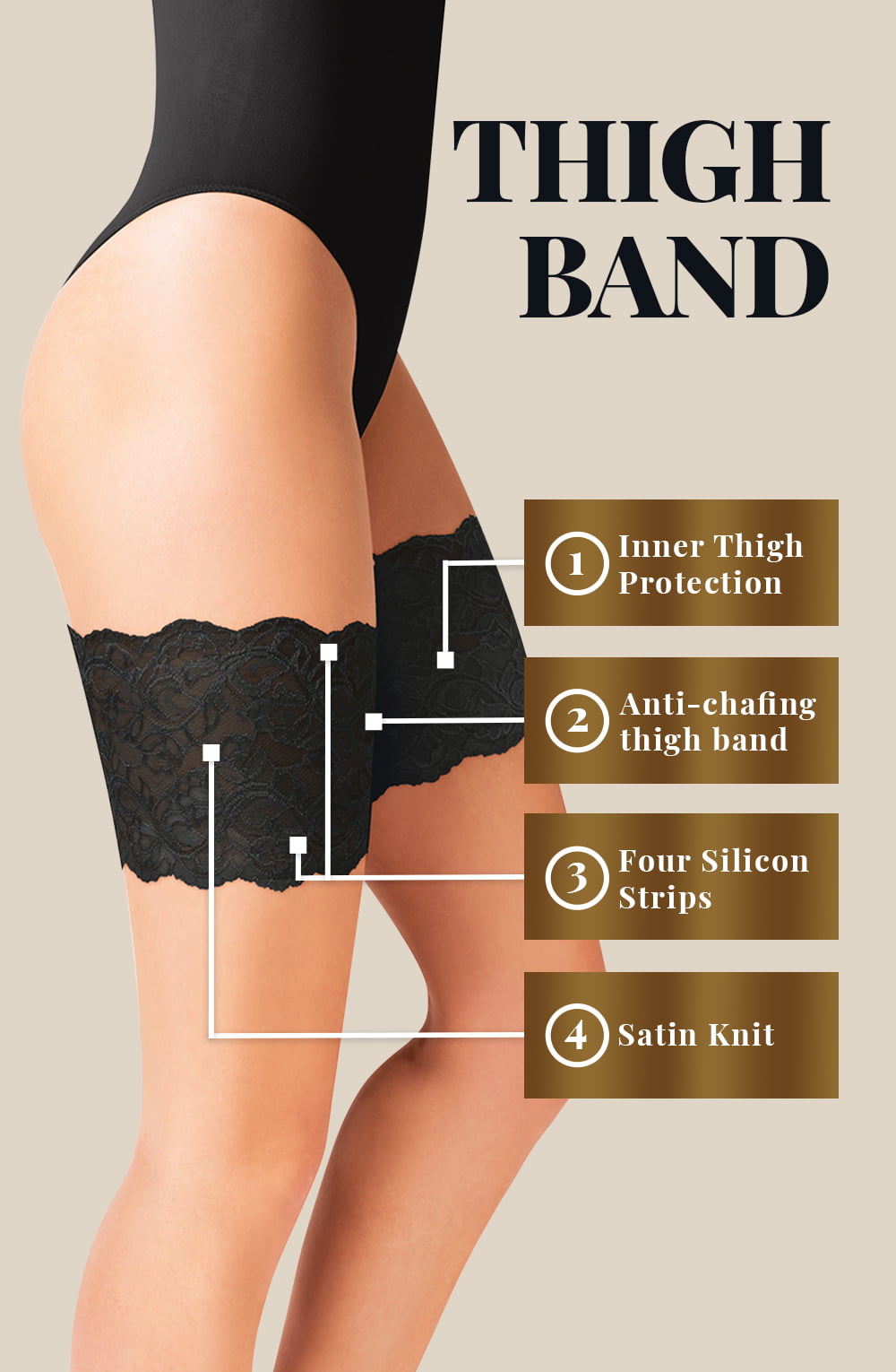 Gabriella Satin Thigh Band 510 Black 3 gabriella satin thigh band 510 black - image 3