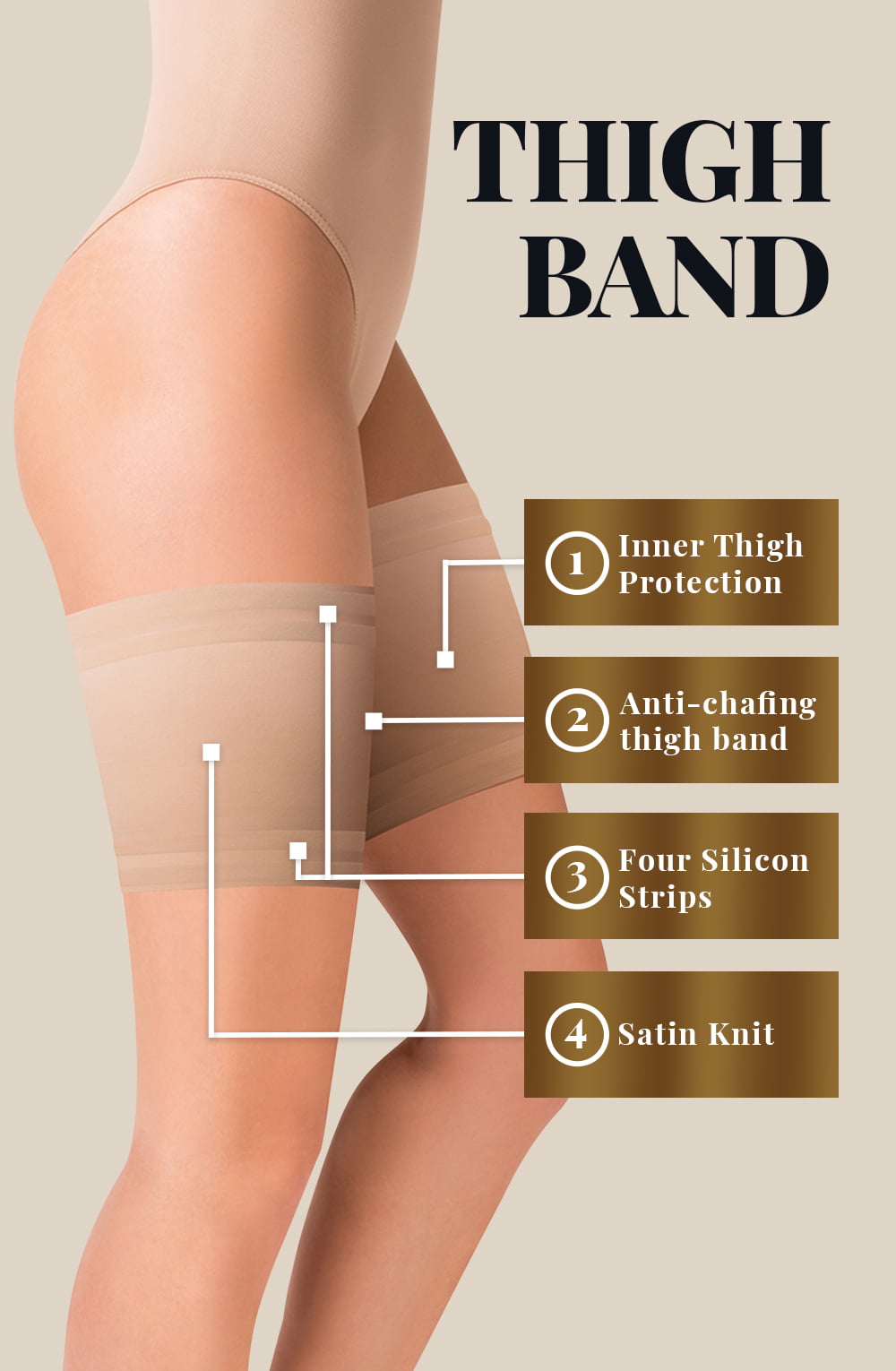 Gabriella Satin Thigh Band 510 Beige 2 gabriella satin thigh band 510 beige - image 2