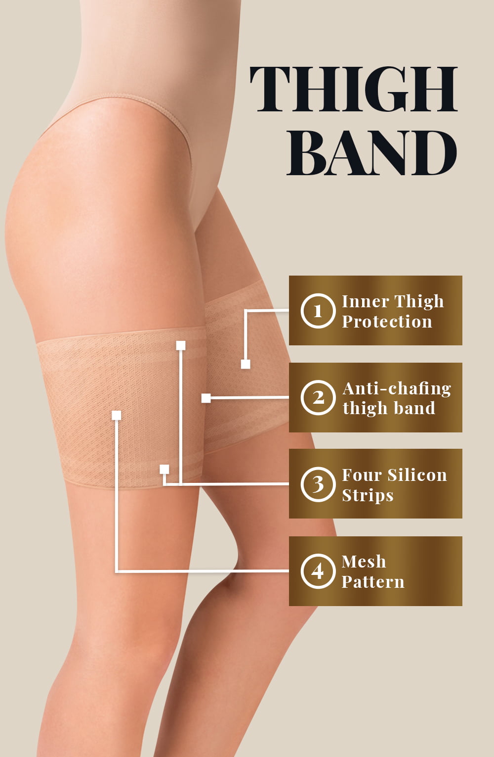 Gabriella Mesh Thigh Band 511 Beige 2 gabriella mesh thigh band 511 beige - image 2
