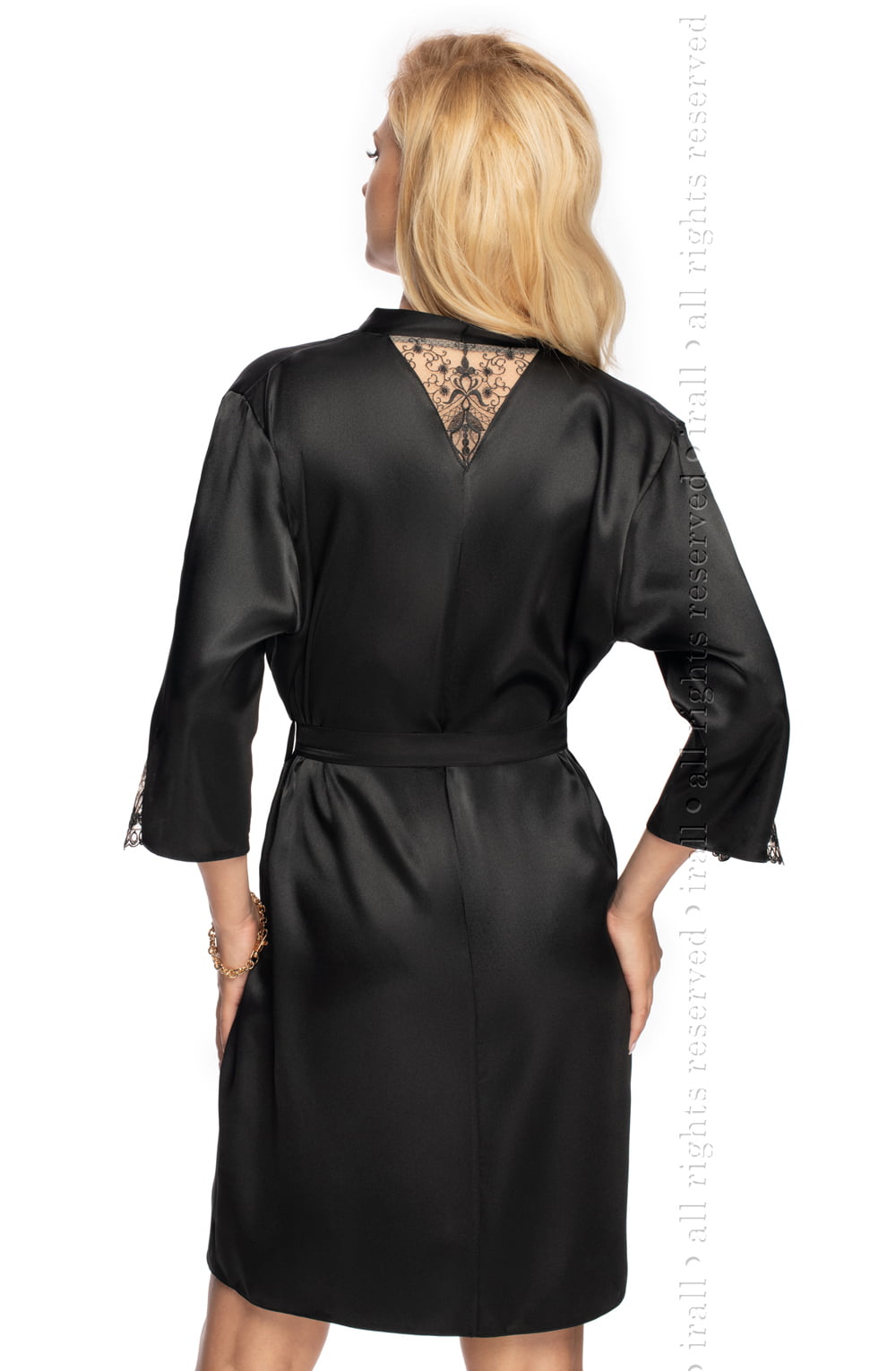 Irall Mallory Dressing Gown Black 3 irall mallory dressing gown black - image 3