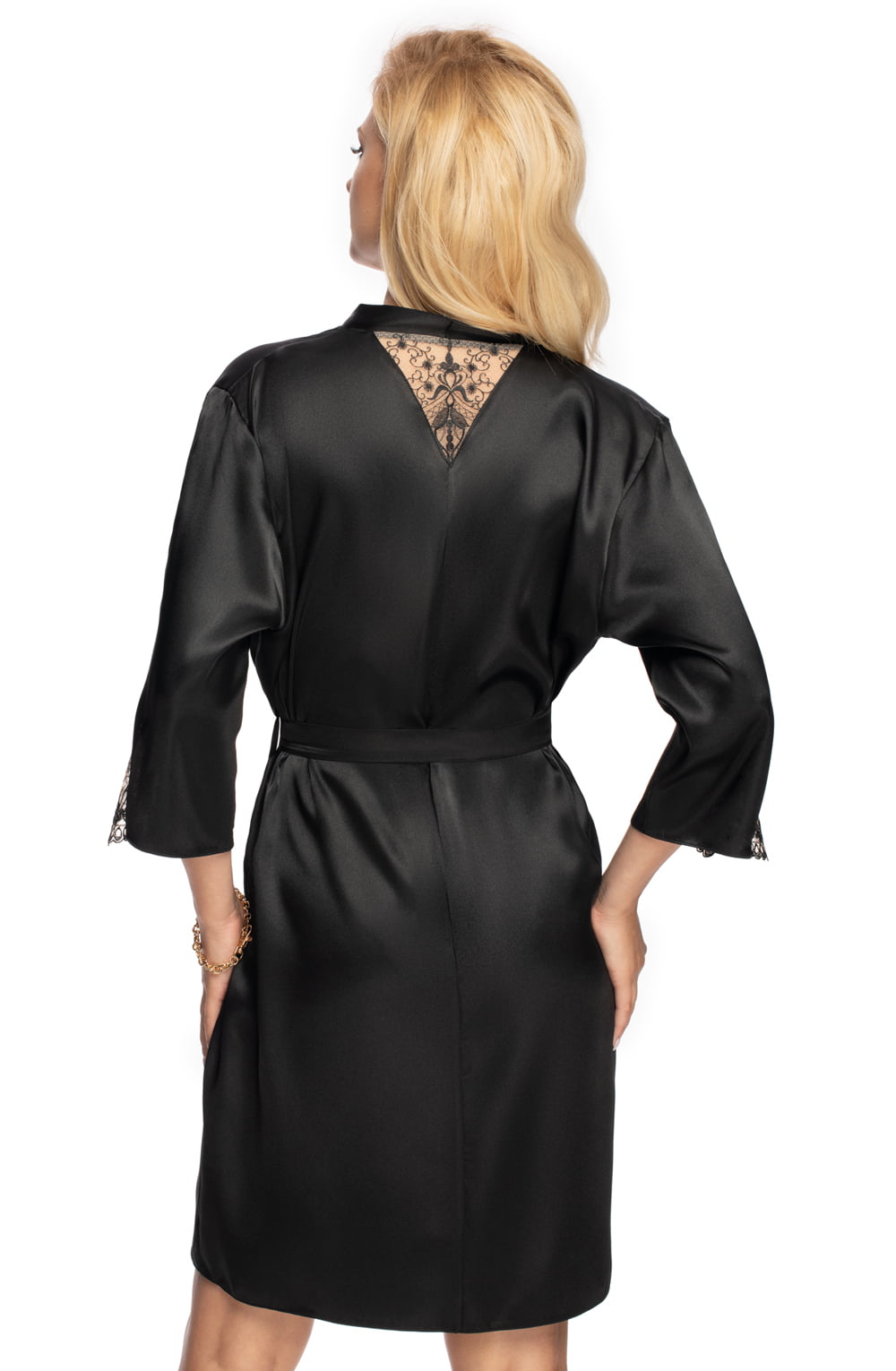 Irall Mallory Dressing Gown Black 2 irall mallory dressing gown black - image 2