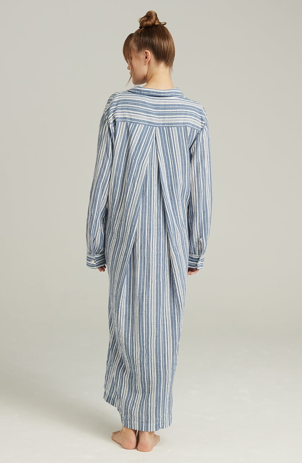 Nudea The Maxi Shirt French Navy Stripe 4 nudea the maxi shirt french navy stripe - image 4