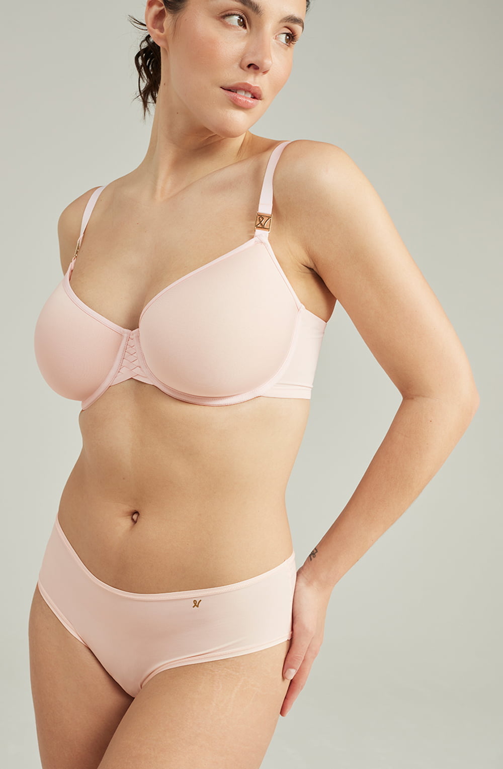 Nudea The Second Skin Stretch Mid Rise Waist Brief Blush Pink 5 nudea the second skin stretch mid rise waist brief blush pink - image 5