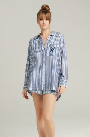 Nudea The Midi Shirt French Navy Stripe
