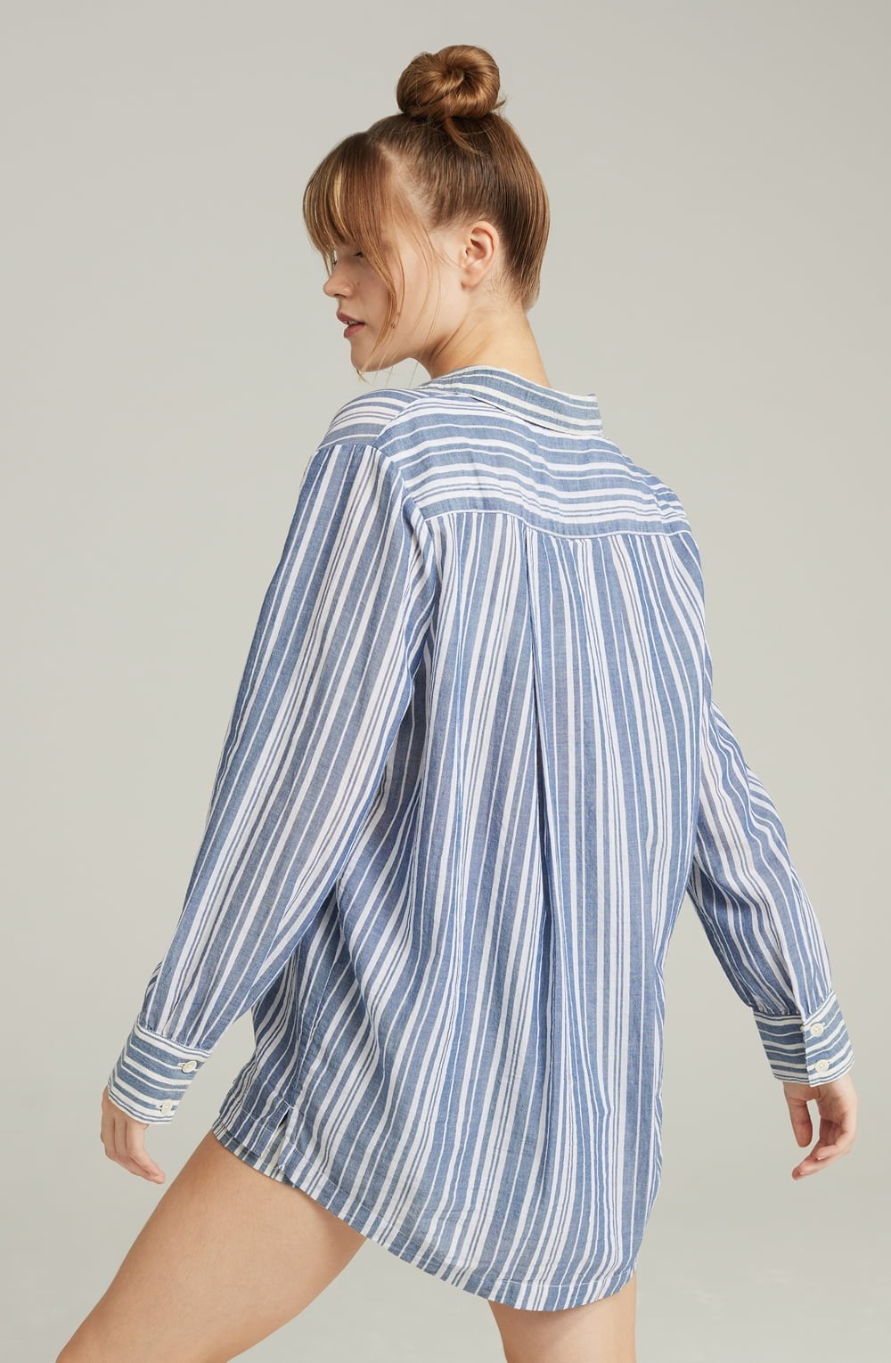 Nudea The Midi Shirt French Navy Stripe 4 nudea the midi shirt french navy stripe - image 4