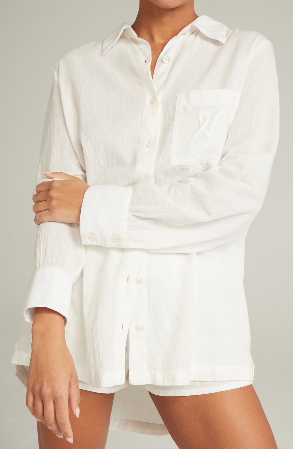 Nudea The Midi Shirt Organic Cotton White 2 nudea the midi shirt organic cotton white - image 2