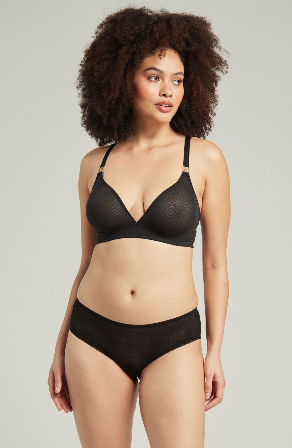 Nudea The Sheer Deco Hipster Brief Black 1 nudea the sheer deco hipster brief black