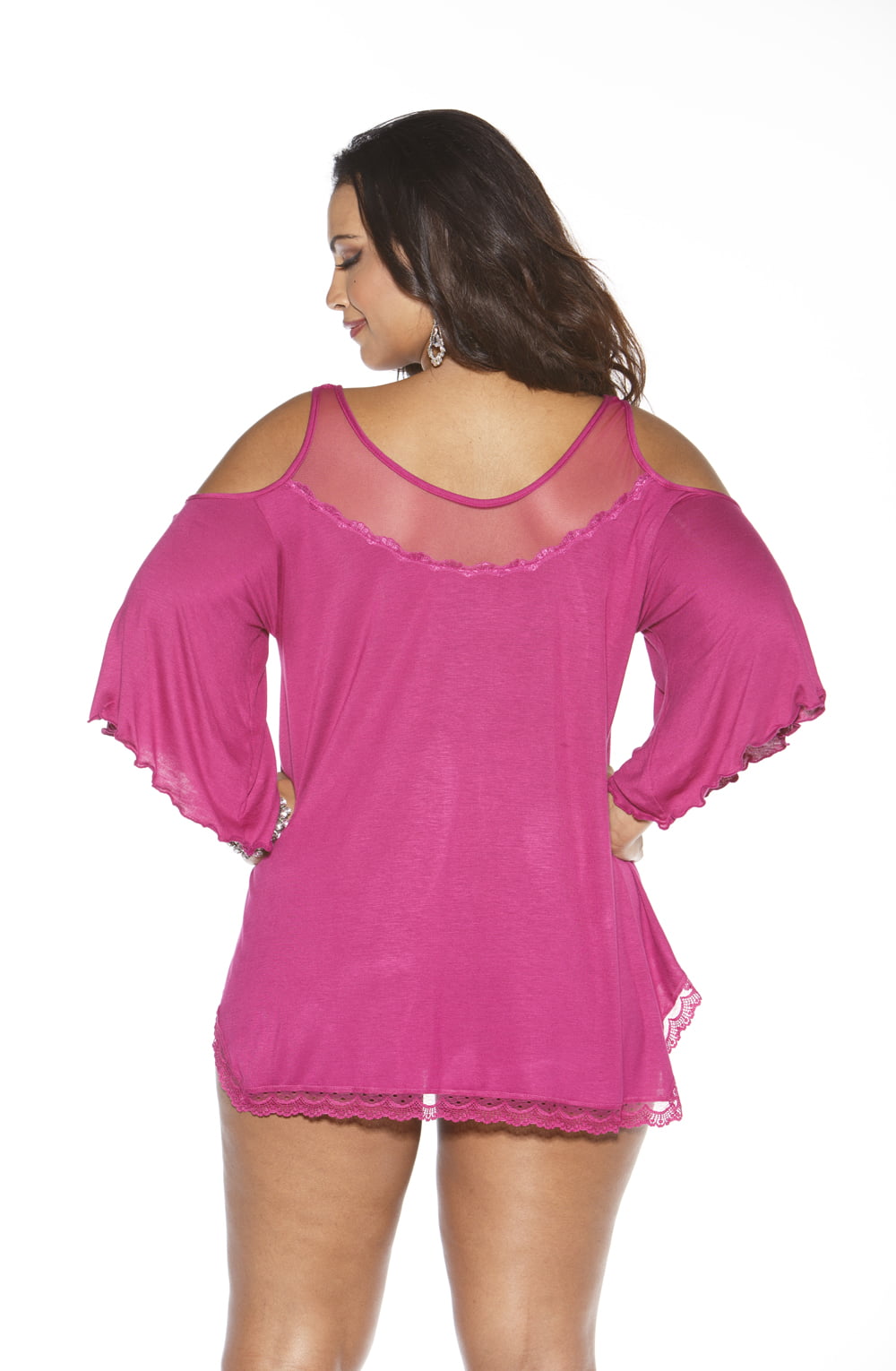 Shirley Of Hollywood X3257 Sleepshirt Magenta 2 shirley of hollywood x3257 sleepshirt magenta - image 2