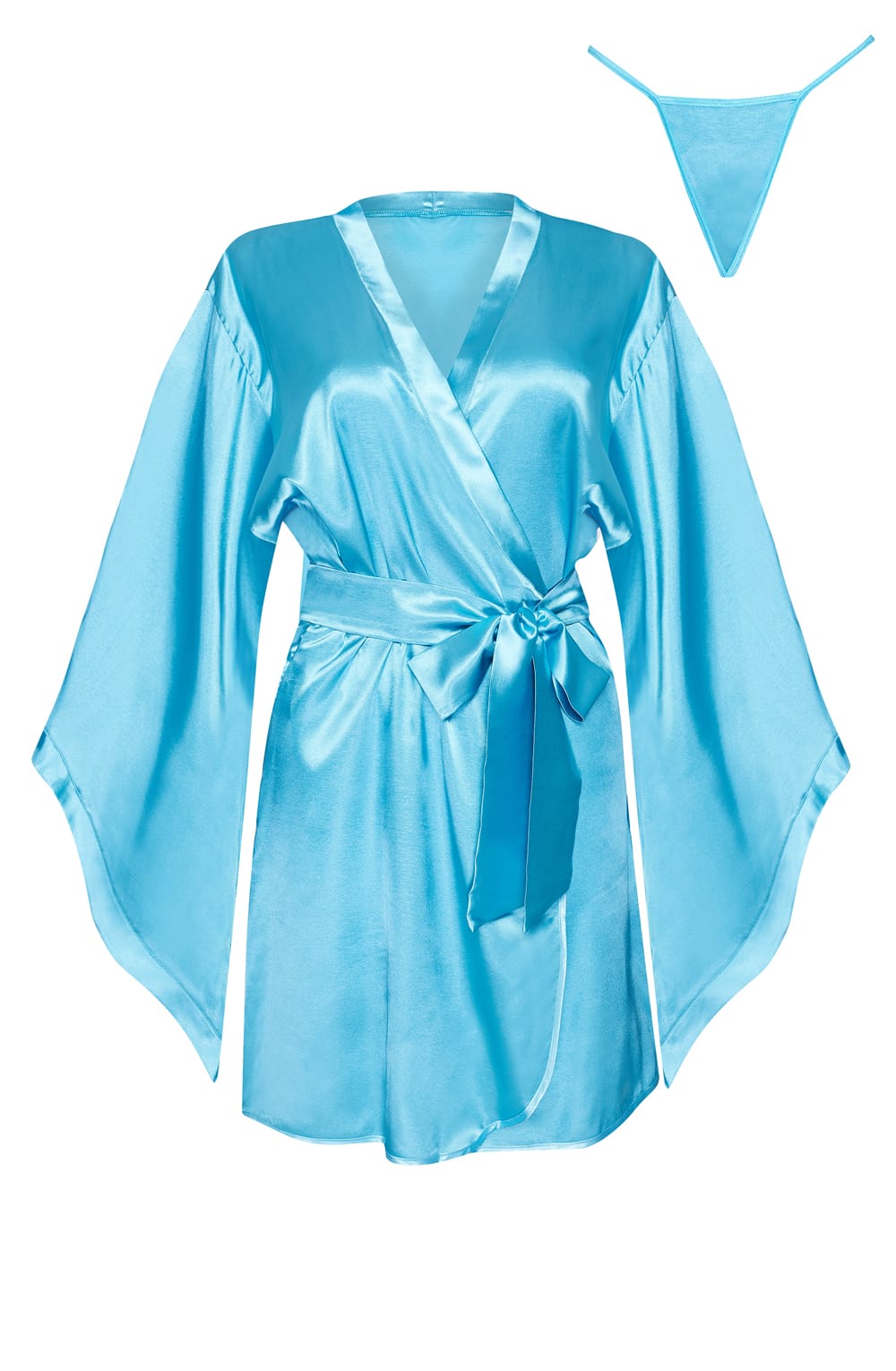 Beauty Night Samira Peignoir Turquoise 2 beauty night samira peignoir turquoise - image 2