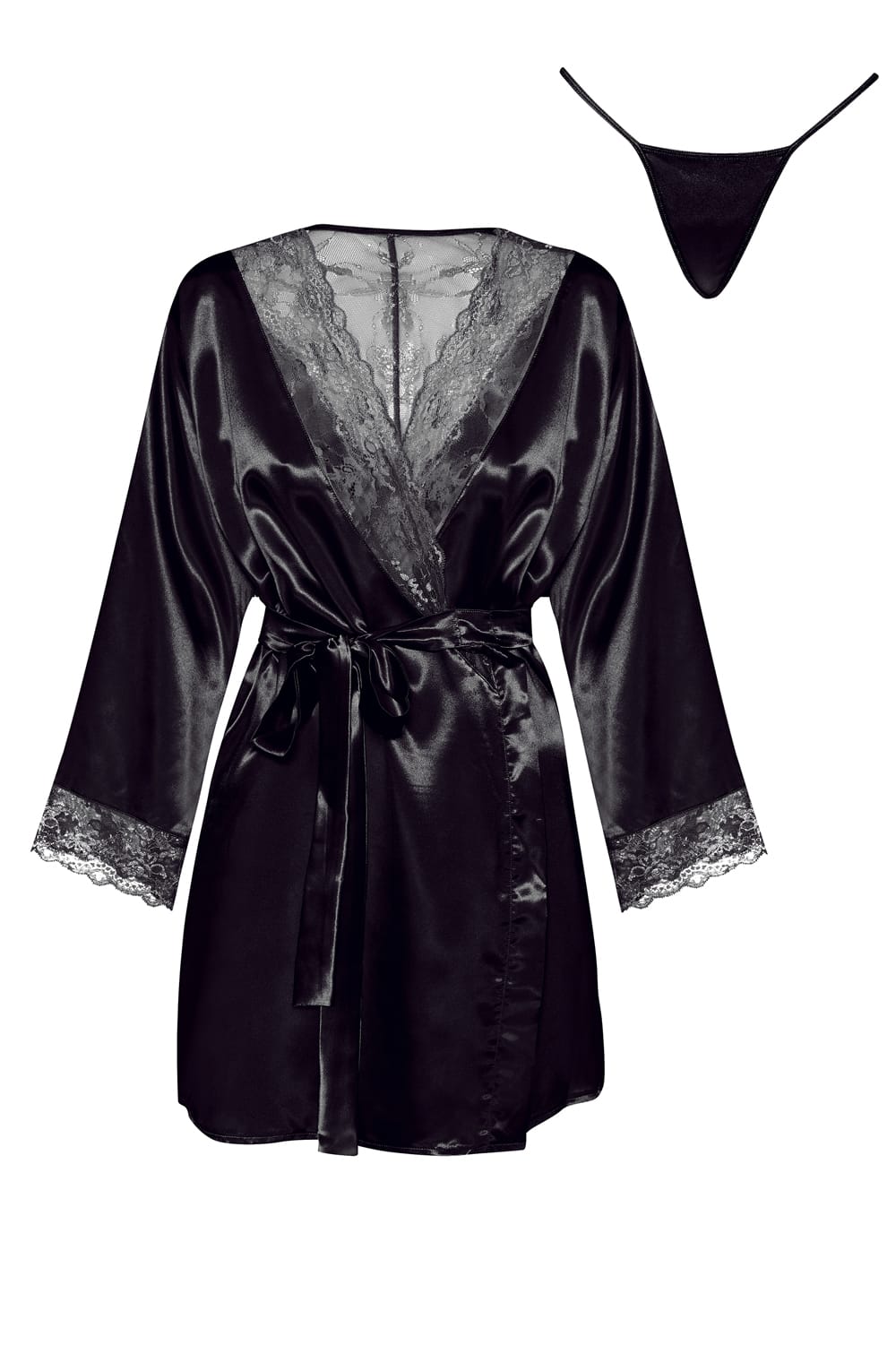 Beauty Night Sherie Peignoir Black 2 beauty night sherie peignoir black - image 2
