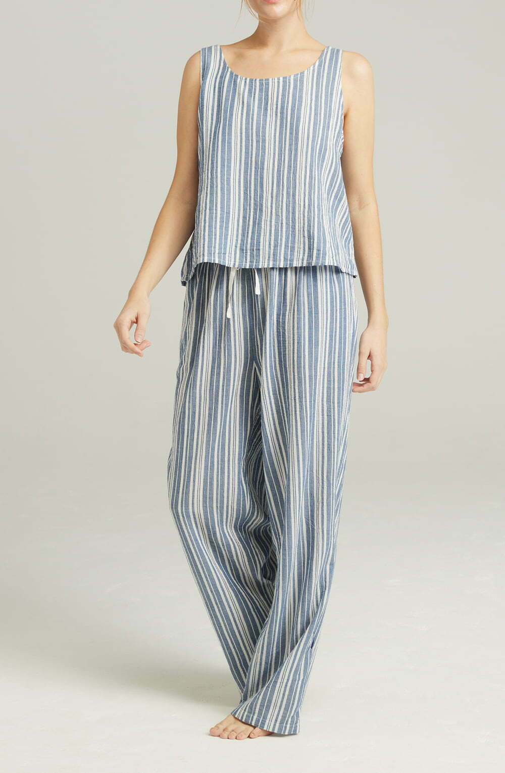 Nudea The Classic Trouser French Navy Stripe 2 nudea the classic trouser french navy stripe - image 2