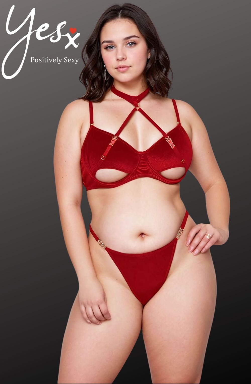 Yesx Yx872Q Hollow Cut Halter Bra Set Up To 2Xl 14 yesx yx872q hollow cut halter bra set up to 2xl - image 14