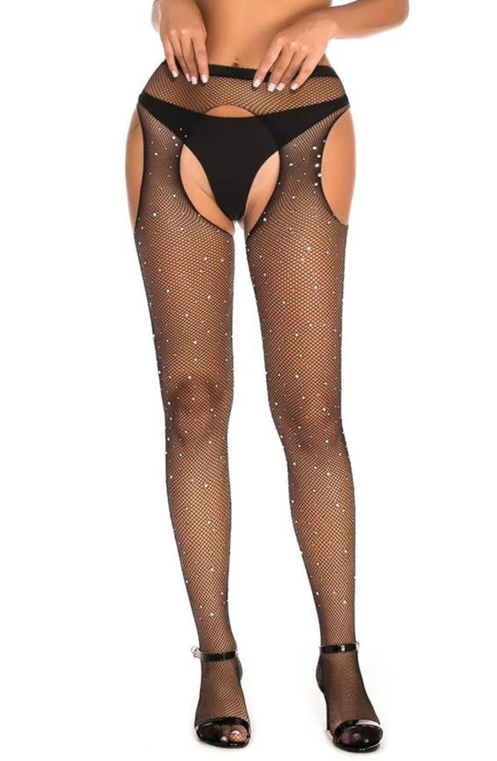 Yesx Yx850 Sparkly Fishnet Black 6 yesx yx850 sparkly fishnet black - image 6