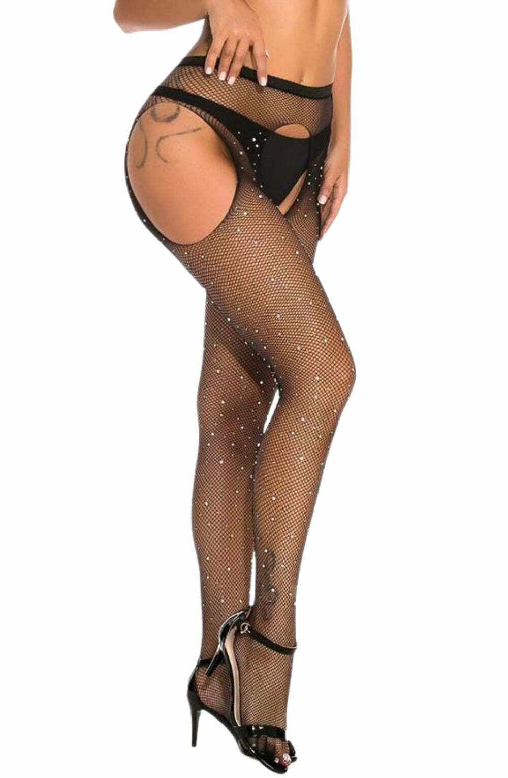 Yesx Yx850 Sparkly Fishnet Black 7 yesx yx850 sparkly fishnet black - image 7
