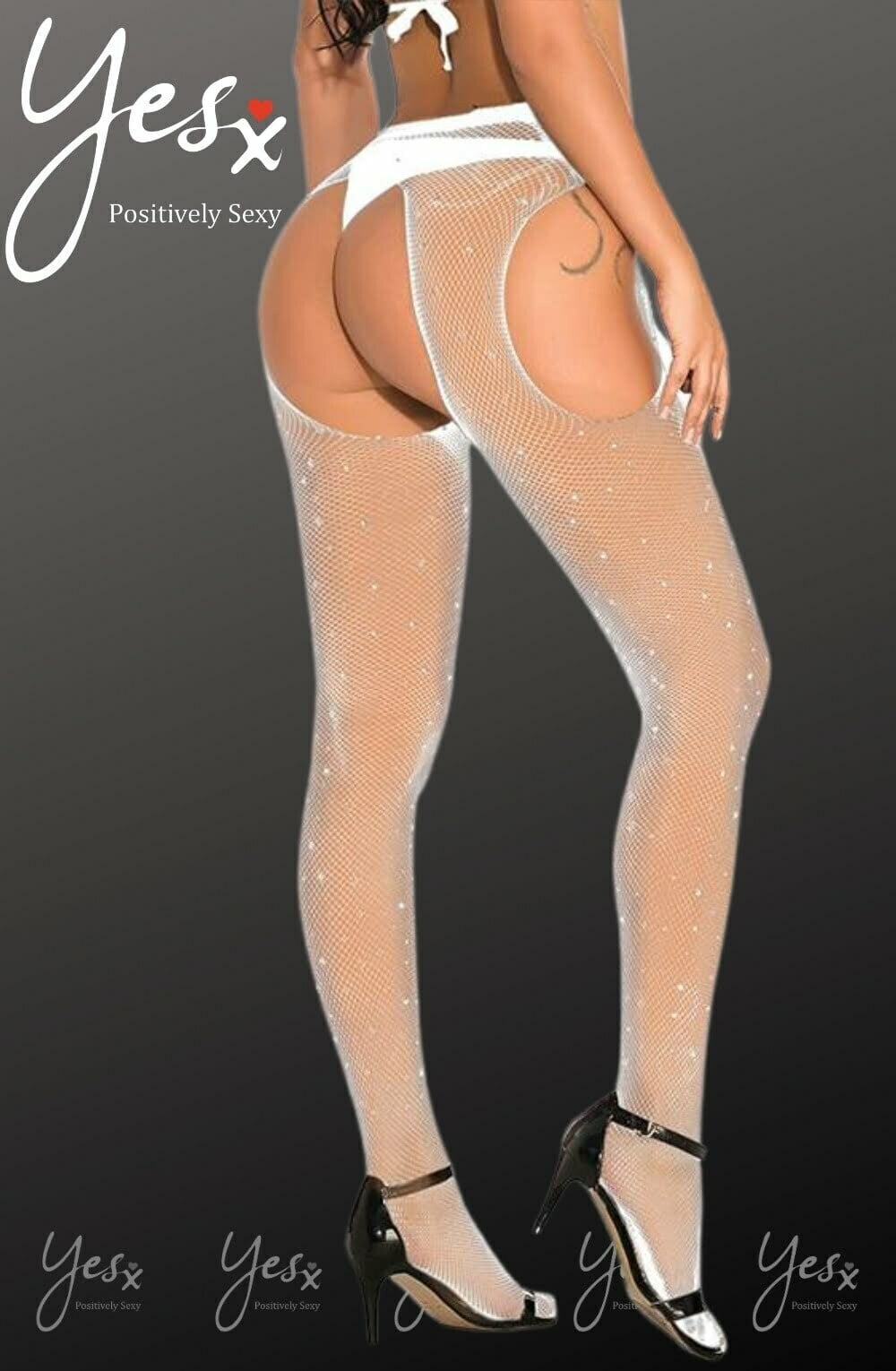Yesx Yx850 Sparkly Fishnet Black 11 yesx yx850 sparkly fishnet black - image 11